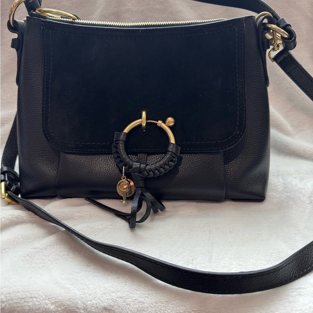 See By Chloe Black and Gold Crossbody Bag
